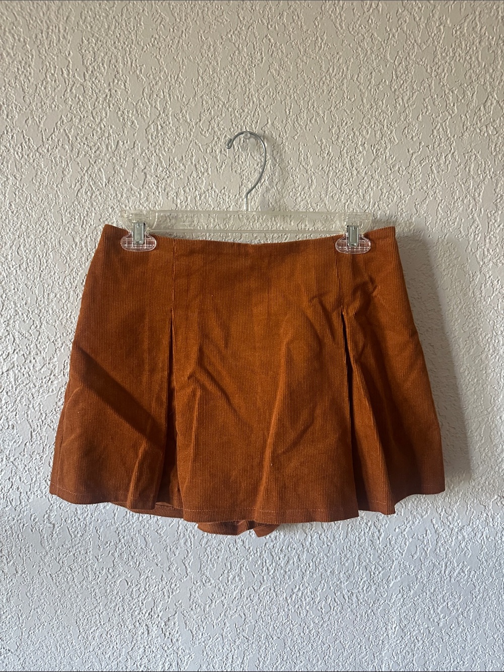Forever 21 Rust Brown Corduroy Skater Skort
